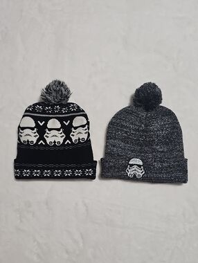 Star Wars Black and Gray Stormtrooper Knit Beanies